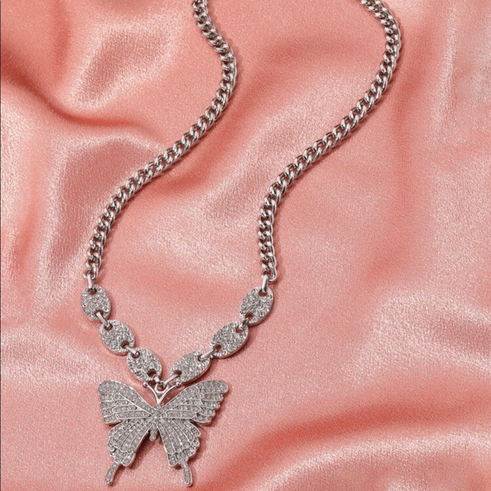 Butterfly charm necklace